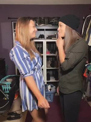 A post by @rosalynefollman on TikTok caption: Better late than never! First time I saw @k_sierra215 in a dress🥰 #lesbiancouple #fypシ #foryoupage #lesbiansoftiktok #lgbt #wlw #fliptheswitch