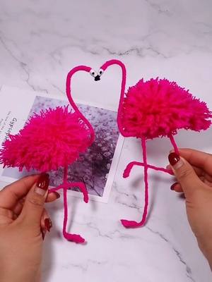 A post by @carlotagreen on TikTok caption: Flamingo 🦩 is the most beautiful bird , I think #Summer2020 #DIY #craft #cool #animals