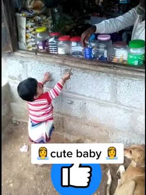 A post by @pradeep.kumar.yadav143 on TikTok caption: cute baby 😍 heart ❤️ No words 😍