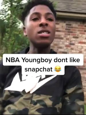 A post by @youngboynbalol on TikTok caption: NBA Youngboy don’t like Snapchat 😂 #nbayoungboy #4kt #38baby #freeddawg #viral #explore