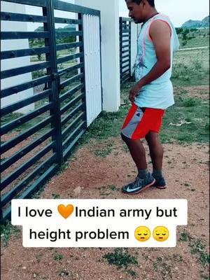 A post by @n....nnb on TikTok caption: love Indian army 🧡.    💚 but height problem 😔😔😔 #foryou #foryoupage #indiatiktok #naveennb