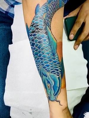 A post by @mdtattooz on TikTok caption: Do you know which fish is this?  , comment fish in your language .. and watch till end #tiktok #Love #video #share #tattoo #fyp #name.