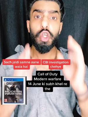 A post by @karankapoor.477 on TikTok caption: Sach samne laao #fyp #sushantsinghrajput #conspiracy #callofduty #investigation #bollywood #krnkap #rip