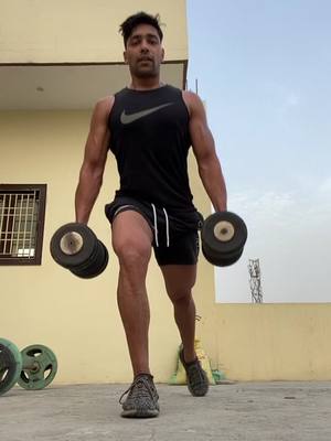 A post by @realrohitkhatri on TikTok caption: Lunges #lunges #legsworkout #workout #exercise #gym