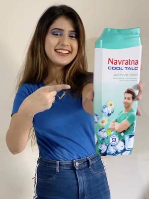 A post by @_arishfakhan_ on TikTok caption: *Garmi jao bhool, raho Thanda Thanda Cool Cool with #NavratnaCoolTalc @navratna