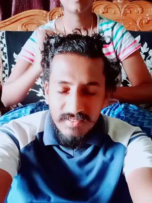 A post by @naveengowda7677 on TikTok caption: #hi friends good morning#happy Sunday#stay home stay safe#oilmassage by wife @ರಮ್ಯಾನವೀನ್ @tiktok_kannada @tiktok_india