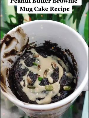 A post by @potpourrivlogs on TikTok caption: Check out this #healthy #brownie recipe made with #peanutbutter ! ❤️ #EasyRecipes#healthyrecipes#healthydessert#chocolate#brownies#mugcake#quickbites