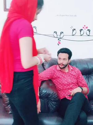 A post by @mr_mrs_aggarwal on TikTok caption: Itna kathin Vart😜😅 #foryou #viral #couplefun #ckcouple #funny #fyp #fun