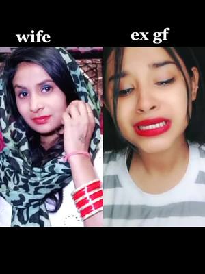 A post by @varsha1128 on TikTok caption: Kia AK wife Kabhi gf Ka dard feel KR skti hai.. Kia gf ki muskan ke pechye chupe Ashu samhj skti h.?? @rohani.17 #gf_wife_husband #foryoupage