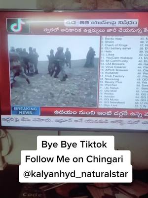 A post by @kalyanhyd_naturalstar on TikTok caption: bye bye Tik tok... follow me on Chingari...@kalyanhyd_natyralstar in Chingari App...