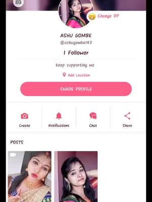 A post by @ashugombe143 on TikTok caption: my roposo I'd @ashugombe143.. I wl b active on roposo.. follow me there and keep supporting.. 😊 #kannadathi #nammakannada #kannadamusically #tiktok