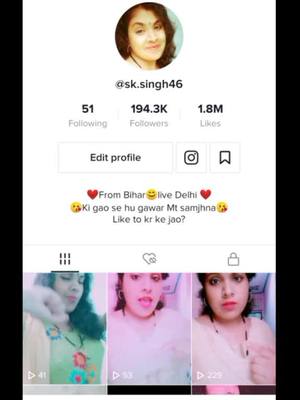 A post by @sangita.singh12 on TikTok caption: Tik tok se insta fir Facebook pr Aa jaiye.. Please 😍😍😍😍💓💓💓💓💓💓#foryou