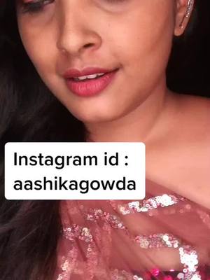 A post by @aashikagowda on TikTok caption: Thanks for all the love and support 😘💙 u can follow me on instagram id : #aashikagowda