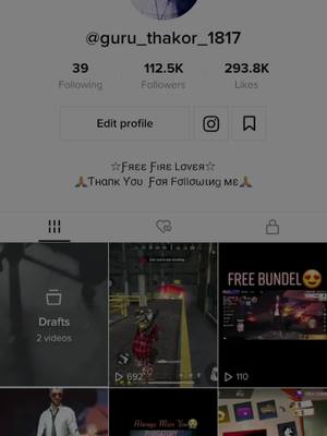 A post by @guru_thakor_1817 on TikTok caption: ❤Support on Instagram plz free fire Lover❤#doubleexposure #tiktok_india #virelvideos @ashu_thakor_8893