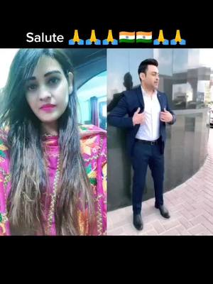 A post by @gunjananaya2017 on TikTok caption: #duet with @sadiq_ahmed007 🙏🙏🇮🇳🇮🇳🙏🙏#foryoupage #foryou #gunjananaya2017 #tiktok #tiktokindia #ilovemyindia #indianarmy