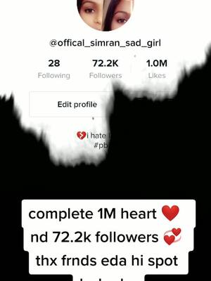 A post by @offical_simran_sad_girl on TikTok caption: #doubleexposure shukriya love u my tik tok family 💞#forryou #viralvideo #simran💔