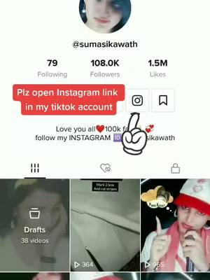 A post by @sumasikawath on TikTok caption: Hey guy's Miss you all😘😥tqs for each nd everyone ur lv nd support🙏🏻😘plz do follow my Instagram for more updates 🙏🏻😘#foryou #instagram #follow