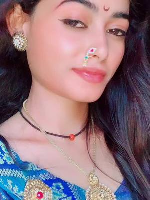 A post by @neha_adekar_official on TikTok caption: मराठी_तडक 🥰 #९६_कुळी_मराठा_कन्या #मराठमोळा_साज_मान_रुबाब #मराठीगाणी #expressionqueen #nehaadekar123