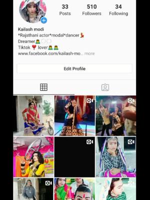 A post by @kailashmodi9060 on TikTok caption: my Instagram id, kailashmodi143, friends follow him 🙏#kailashmodi9060