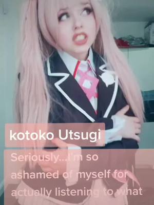 A post by @danganronpahypehouse on TikTok caption: I haven't posted in a while, I've improved my Kotoko a little #utsugikotoko #danganronpa #kotokoutsugi #ultradespairgirls #udg #kotoko #foryou