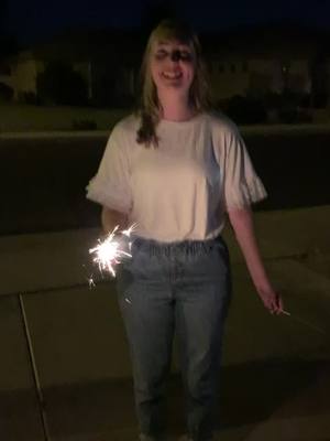 A post by @katelyn_dawn_ on TikTok caption: Does anybody else do this too? #fourthofjuly #sparkler #disneychannel