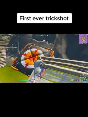 A post by @rocksfnx on TikTok caption: First ever trickshot @vokesx #fortnite #fyp #trending