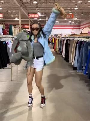 A post by @thinkthriftstore on TikTok caption: @tamdance &  @rubenvagalume  #justgotpaid so they grabbed some friends to head straight to #thinkthrift to spend that $  #supportlocal #dancemiami