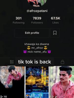 A post by @afrozpatani on TikTok caption: Tok tok is back #afu #_afu_ #HungerGames #foryourpage #tiktok #tiktokindia