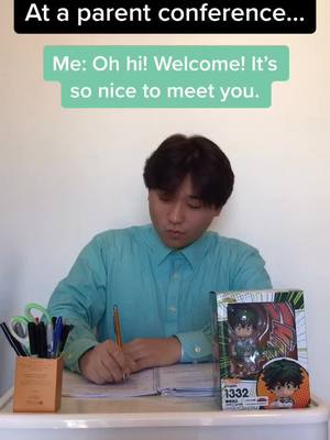 A post by @milkisoda on TikTok caption: HxH reference #anime #weeb #otaku #hunterxhunter #hxh #killua #gon #rhythmecho #skit #teachersoftiktok #schoollife #funny #fyp