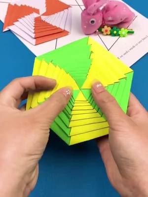 A post by @origami_mylove on TikTok caption: Do you like play this?#OneLoveOneHeart #origami #fyp #DIY #xyzbca #papertoys #handmade #tiktokdiy