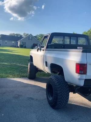 A post by @nevaehk.hair on TikTok caption: 86’ Ls swapped k10 #LetsFaceIt #squarebody where’s my truck lover’s at!!!??🥺🥺