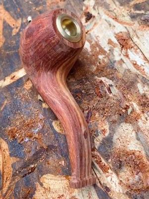 A post by @clarkcaptain on TikTok caption: Tobacco pipe, do u know it??🥳🥳#woodworking #creative see me more