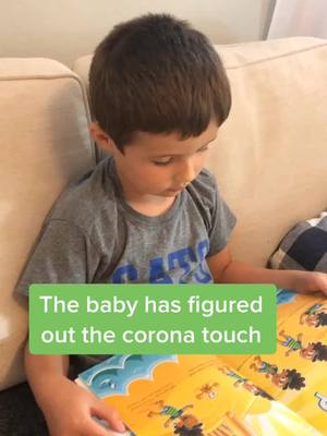 A post by @thebluegrassmom on TikTok caption: Corona touch #fyp #foryoupage #babiesoftiktok #coronatime