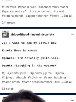 A post by @bau.legends on TikTok caption: incorrect quotes make me happy #criminalminds #davidrossi #spencerreid #jenniferjareau #emilyprentiss #aaronhotchner #penelopegarcia #derekmorgan