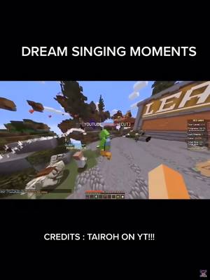 A post by @dreamteamwasfound1 on TikTok caption: follow my main account @clairepooo #dream #sapnap #georgenotfound #Minecraft #dreamsinging #java #mc #singing