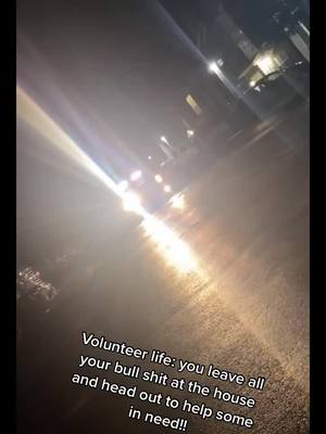 A post by @kolby_belcher_31 on TikTok caption: Our neighbor took a video of me and my buddy @that_chevy_guy_04 responding to someone in need of help #foryou #volunteerfire