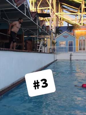 A post by @garrettpenney on TikTok caption: More belly flop attempts by @sethesquire. #fyp #Summer #water #pool #bellyflop