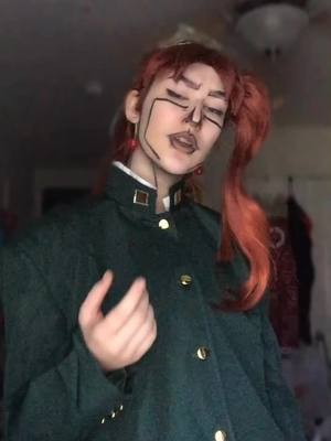 A post by @7th.blood on TikTok caption: Hidden message? 👉👈😗🤷‍♂️ #jjba #kakyoin #noriakikakyoin #stardustcrusaders #jojosbizarreadventure