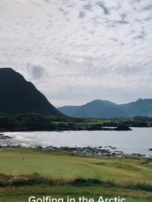 A post by @loicmeillard on TikTok caption: Golfing in the Arctic circle be like 🏌🏽⛳️ #Losingballs #EnjoyTheView #foryou