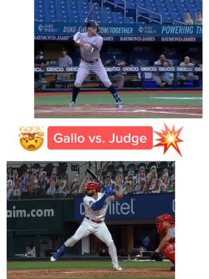 A post by @catalystbaseball on TikTok caption: Peep that stride length #baseball #baseballboys #baseballlife #MLB #yankees #newyorkyankees #texasrangers #joeygallo #aaronjudge