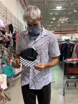 A post by @thinkthriftstore on TikTok caption: @mytwobraincells rockin the #thriftstorechallenge #ecofashion #sustainablefashion #thinkthriftstore #thinkthrift #southflorida #greenfashion