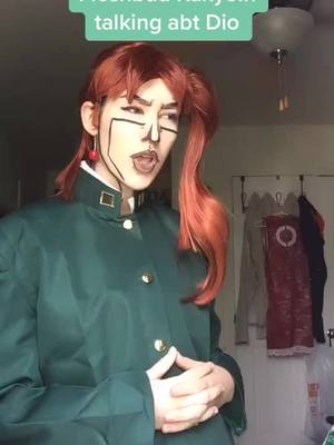 A post by @7th.blood on TikTok caption: Just a psa. Dio sucks ASSSS- #jjba #kakyoin #noriakikakyoin #stardustcrusaders #jojosbizarreadventure #alphets