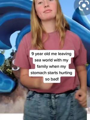 A post by @katelyn_dawn_ on TikTok caption: yeah I almost got wheeled out of Sea World #greenscreen #cantstopsinging #seaworld #pain #story #crazy #fyp