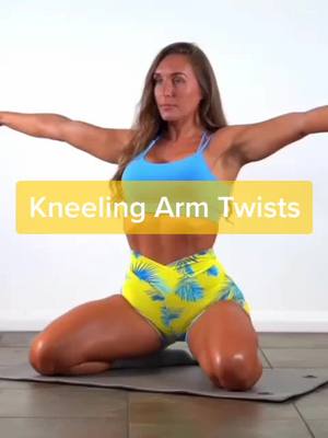 A post by @doriskcarter on TikTok caption: Kneeling Arm Twists#kimfrench87 #armworkout #homeworkout #selflove