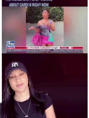 A post by @rafelina_michelle on TikTok caption: It’s the bleeping for me 😂😂 @iamcardib #fyp #foryou #ChemicalHearts #news #politics #WAP #cardib #fox #tuckercarlson #biden2020 #trump2020