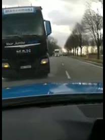 A post by @feuerwehrde112 on TikTok caption: LKW kippt um