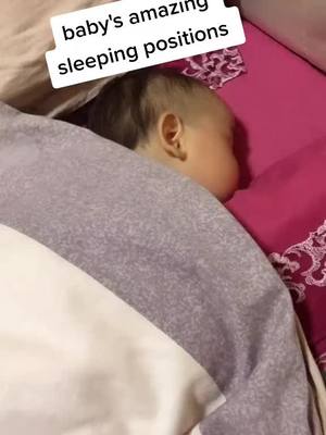 A post by @cutiebabyleague on TikTok caption: baby's amazing sleeping position