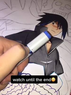 A post by @haruhikaay on TikTok caption: sasuke uchiha🔥 idea from  @clomeezy #naruto #sasuke #naurtoshippuden #fyp #foryoupage #xyzbca #anime #animeart #drawing #artist