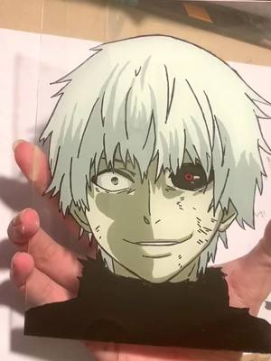 A post by @youngjaegod on TikTok caption: these are fun to make😁 #tokyoghoul #kaneki #anime #animeart #painting