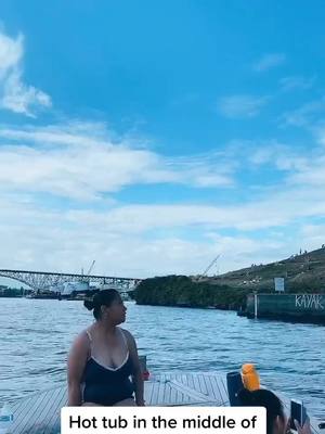 A post by @mrklvst on TikTok caption: Hot tub boats Seattle 🤙 #washingtoncheck #seattle #fyp #foryou #foryoupage #summer2020